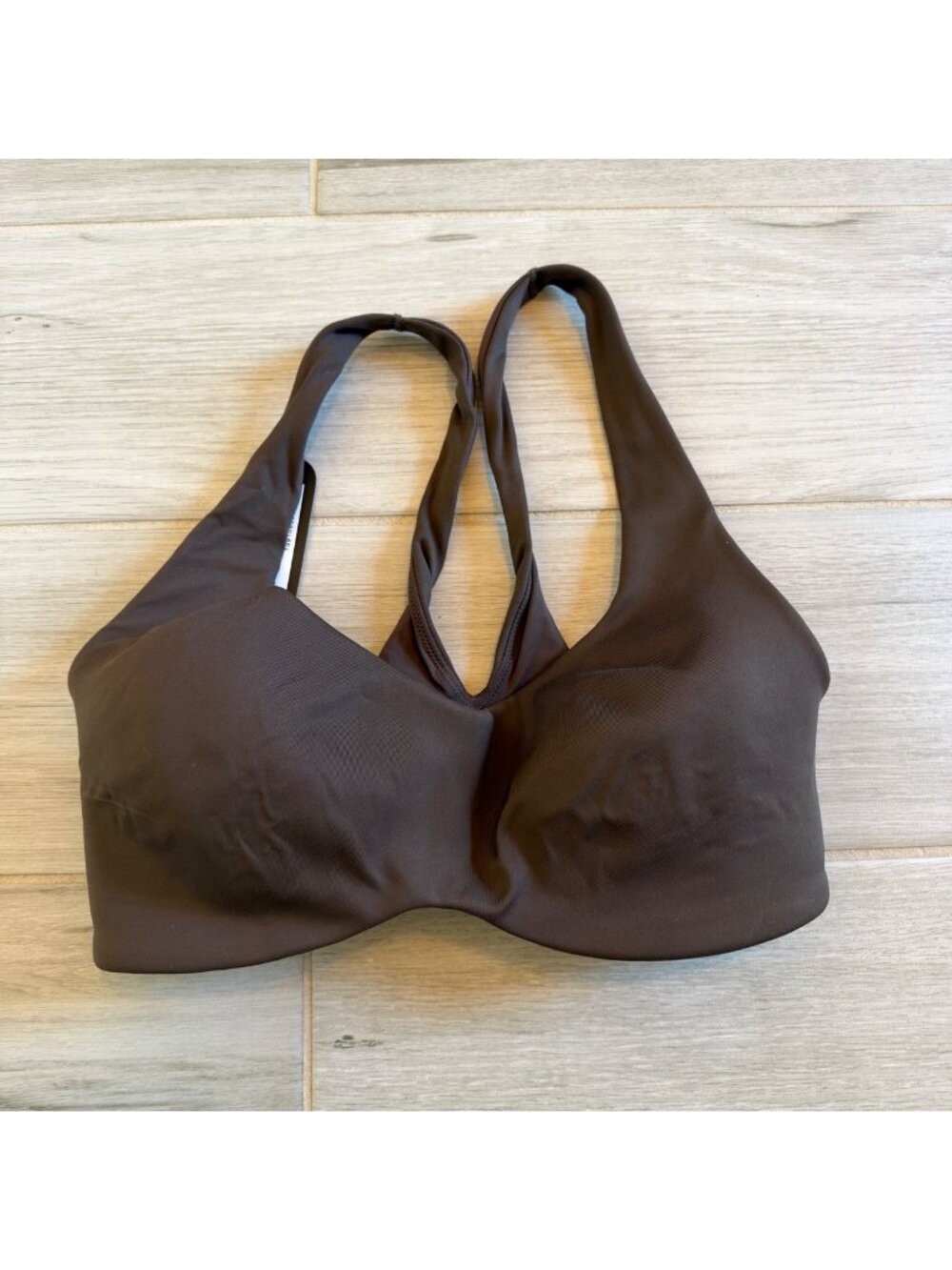 NWT NIKE x SKIMS MATTE SHAPED BOTTOM DARK SEPIA SCOOP BRA MEDIUM